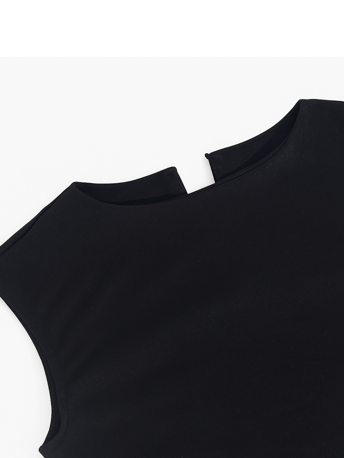 Vestido Longo Sem Mangas com Design Bicolor Diagonal Elegante - Alane