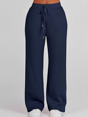 Conjunto com Suéter de Gola Alta e Calça Wide Leg Ajustável - Alessandra